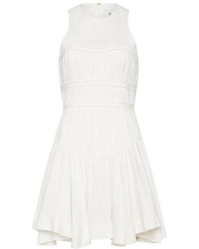Aje. Tidal Corset Mini Dress - White