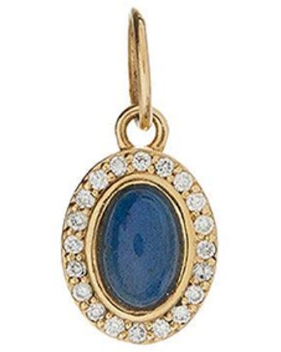 Ali Grace Jewelry Labradorite Cabochon, Diamond And Gold Charm - White