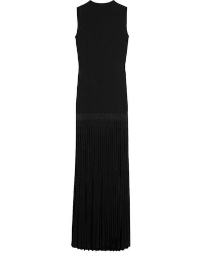Totême Plissé-knitted Dress - Black