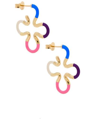 Bea Bongiasca B Floral Enamel Earrings - Multicolor