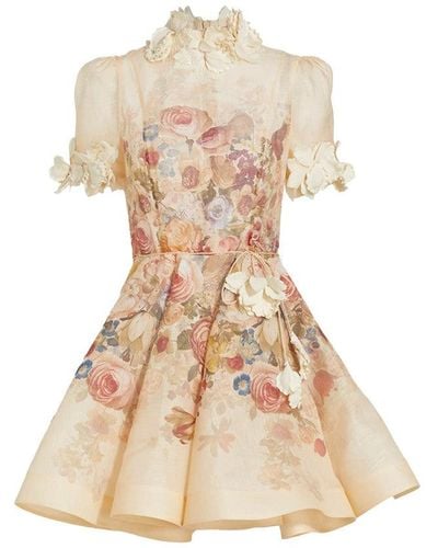 Zimmermann Lift Off Flower Mini Dress - White
