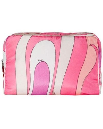 Emilio Pucci Marmo-print Medium Make-up Bag - Pink