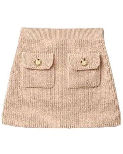 Miu Miu Wool Mini Skirt - Natural