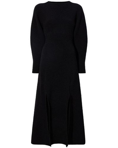 Proenza Schouler Wool Viscose Bouclé Midi Dress - Black