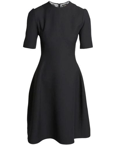 Loewe Flared Wool-blend Dress - Black