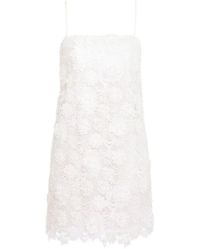 Zimmermann Raie Lace Flower Mini Dress - White