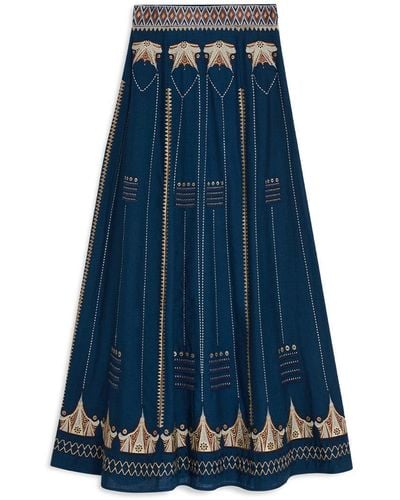Emporio Sirenuse Camille Samarcanda Skirt - Blue