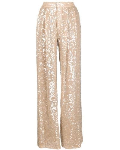 LAPOINTE Sequin-embellished Wide-leg Trousers - Natural