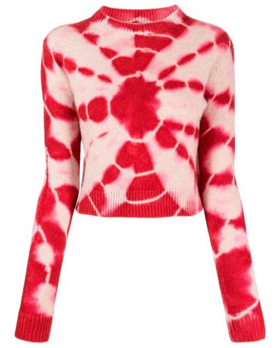 The Elder Statesman Thelma Crew Sweater - Red