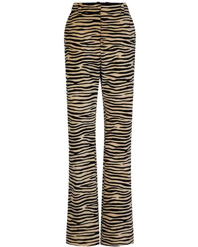 Rabanne Tiger Printed Trousers - Natural