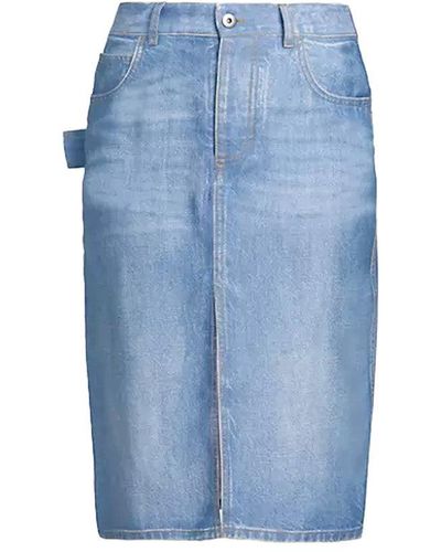 Bottega Veneta Denim-effect Skirt - Blue