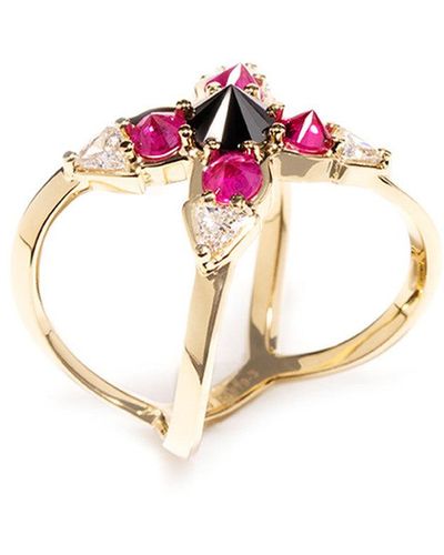 Ara Vartanian Ruby Flower Ring - Pink