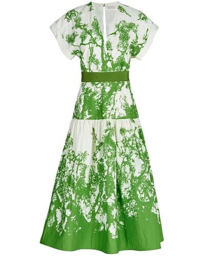 Silvia Tcherassi Metaponto Midi Dress - Green
