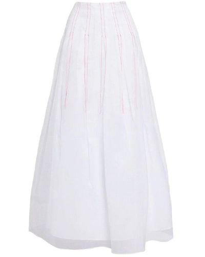 Rosie Assoulin Red Alert Midi Skirt - White