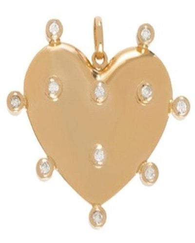 Carolina Neves Diamond Heart Pendant - White