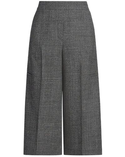 Loewe Cropped Wide-leg Trousers - Grey