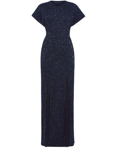 Proenza Schouler Technical Sequin Knit Maxi Dress - Blue