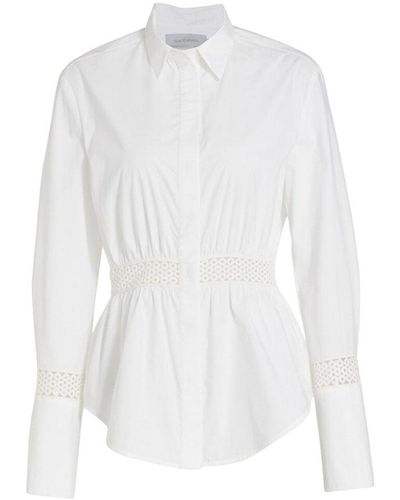 Silvia Tcherassi Tiffany Eyelet-embroidered Shirt - White
