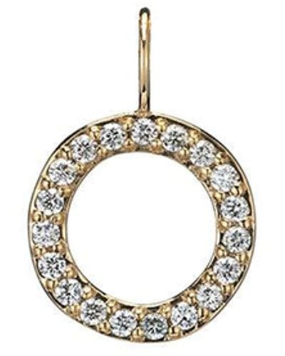 Ali Grace Jewelry Open Circle Diamond Charm - White