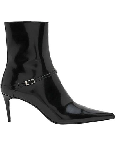 Saint Laurent Vendome Buckle Boots - Black