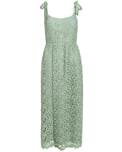 Markarian Poppy Crochet Midi Dress - Green