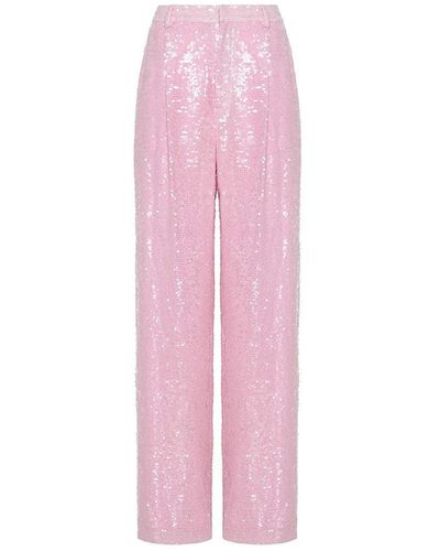 LAPOINTE Sequin Relaxed Pleated Pant - Pink