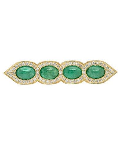 Sig Ward Emerald Deco Diamond Ring - Multicolor