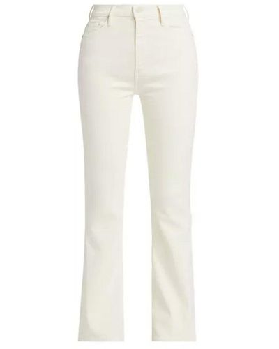 Mother High Waisted Weekender Skimp Jean - White