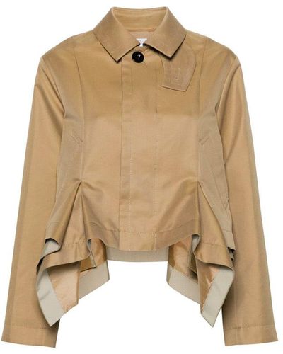 Sacai Cotton Gabardine Jacket - Natural