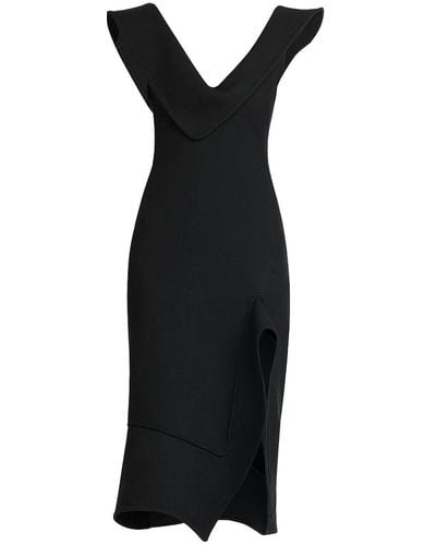 Bottega Veneta Column Midi Dress - Black