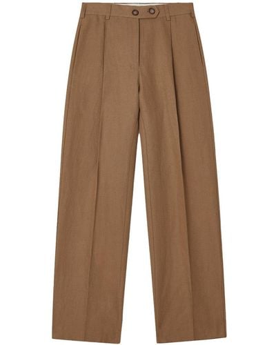 House of Dagmar Pleated Trousers - Natural