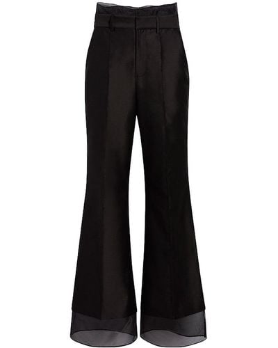 Rosie Assoulin Organza Suit Pant - Black