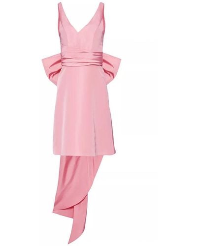 Carolina Herrera Nicola Bow Minidress - Pink