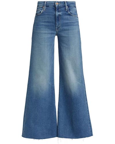 Mother Roller Fray Jean - Blue