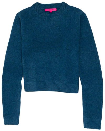The Elder Statesman Simple Crew Sweater - Blue