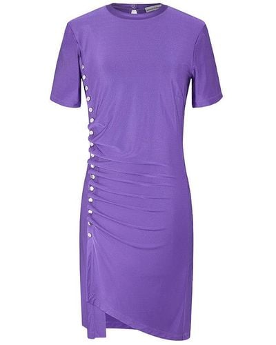 Rabanne Draped Mini Dress - Purple