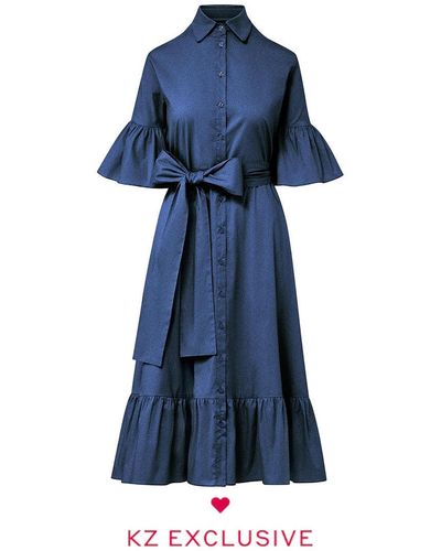 Kirna Zabete The Cecelia Dress - Blue