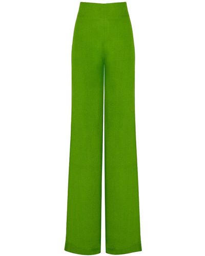 Silvia Tcherassi Grotte Wide Leg Pants - Green