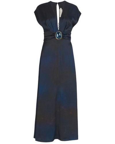 Silvia Tcherassi Emmeline Midi Dress - Blue