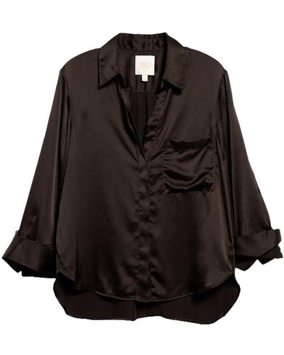 Twp Boyfriend Silk Shirt - Black