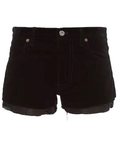 Miu Miu Washed Velvet Mini Shorts - Black