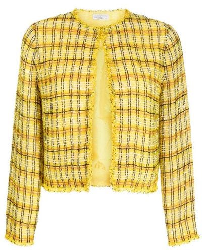 Ashish Sequinned Bouclé Jacket - Yellow
