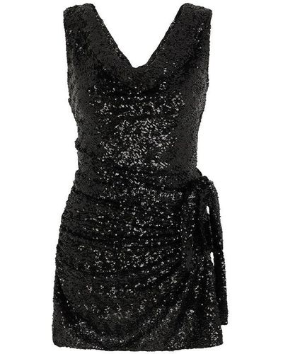 Rabanne Metallic Mini Dress - Black