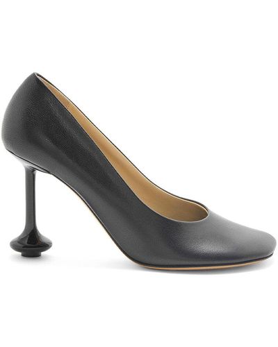 Loewe Toy Contrast-sole Leather Heeled Courts - Black