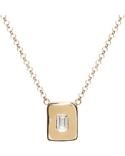 Ali Grace Jewelry Diamond Nugget Necklace - Metallic