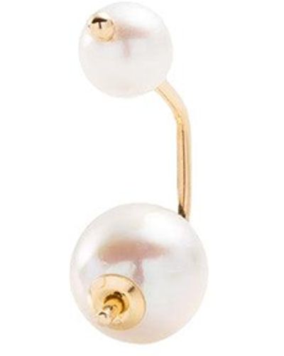 Hirotaka Bumble Bee Pearl Earring - White