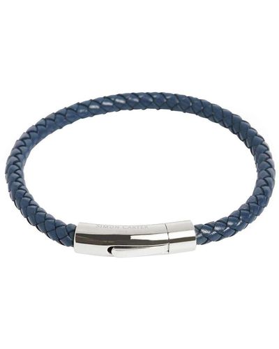Simon Carter Thin Woven Bracelet - Blue