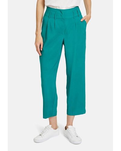 Betty & Co. Anzughose mit Eingrifftaschen Grün - Blau