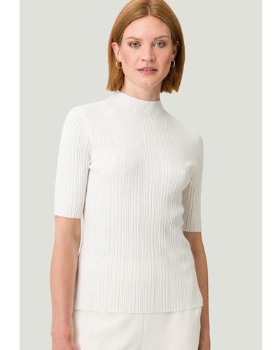 Zero Pullover mit Stehkragen - Weiß