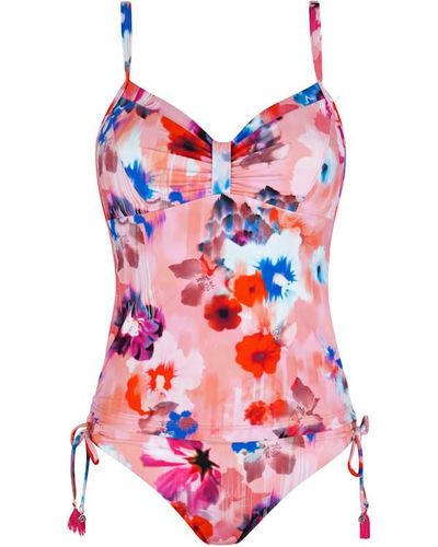 Cyell Tankini in floralem allover Druckdessin - Rot
